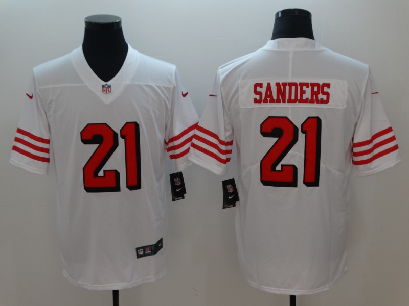 Men San Francisco 49ers #21 Sanders White Color Rush Nike Vapor Untouchable Limited Playe NFL Jerseys